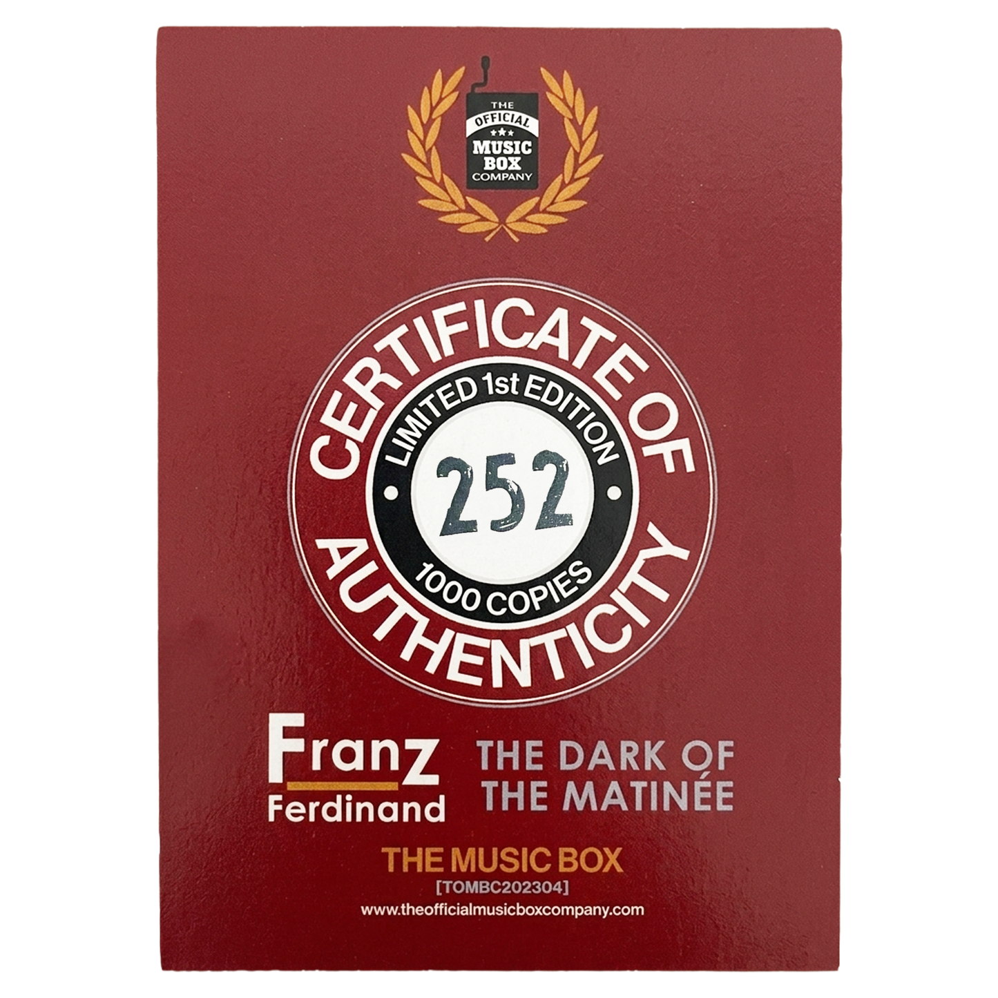 Limited Edition Music Box - The Dark of the Matinee