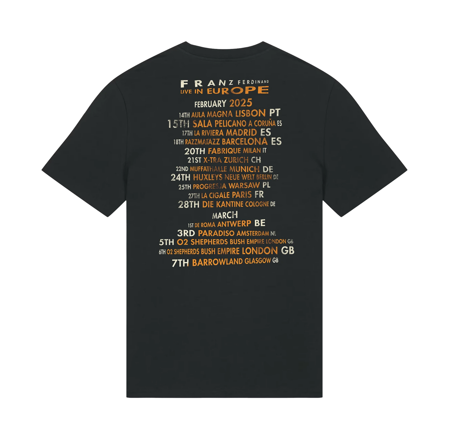 Black EU/UK Tour T-Shirt