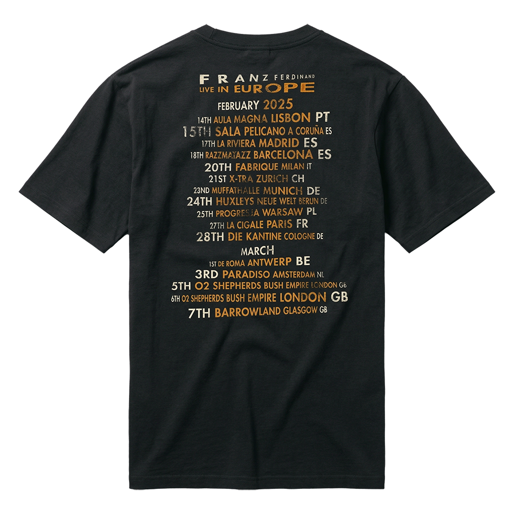 'Live In Europe' 2025 Tour T-Shirt