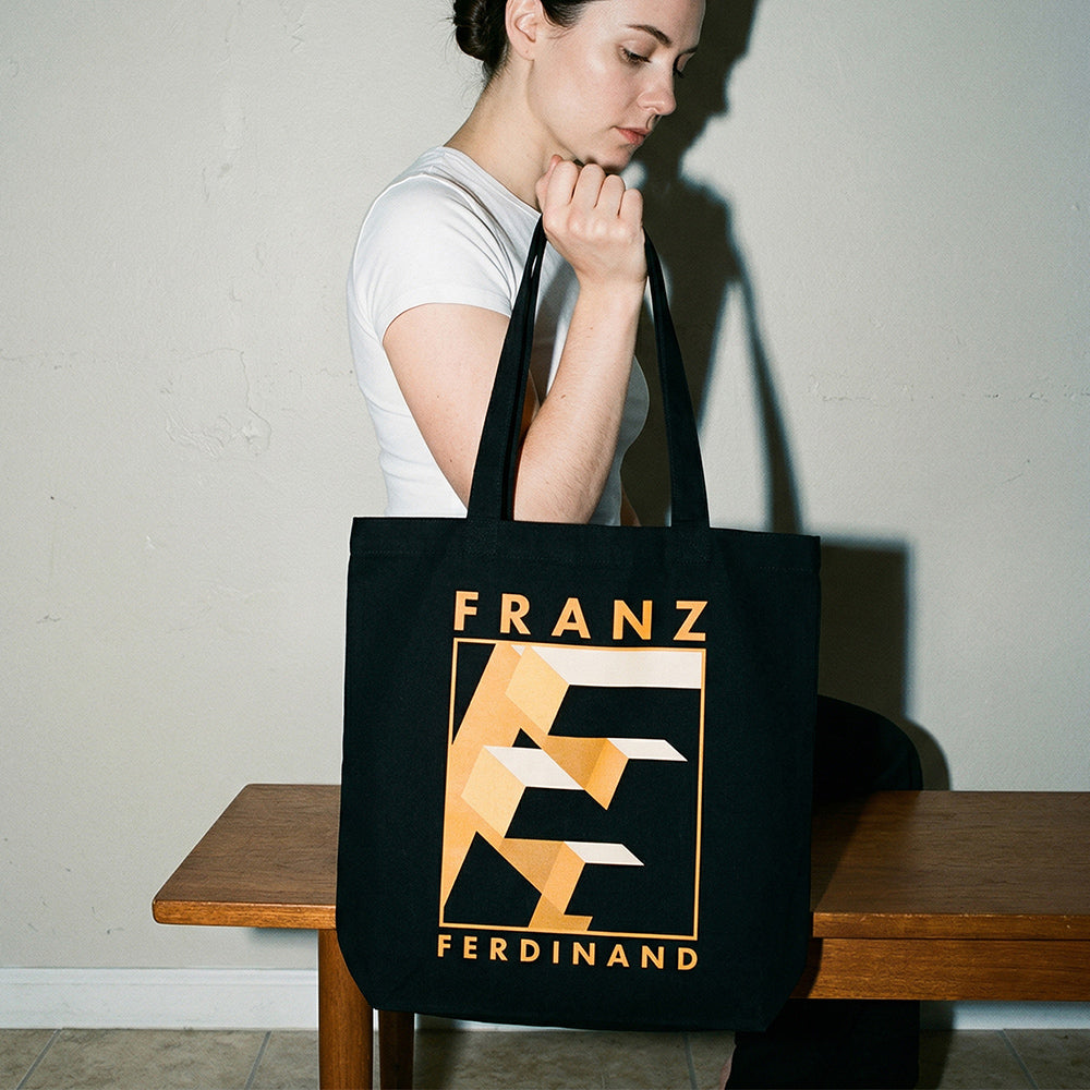 Black Interlocked Tote Bag